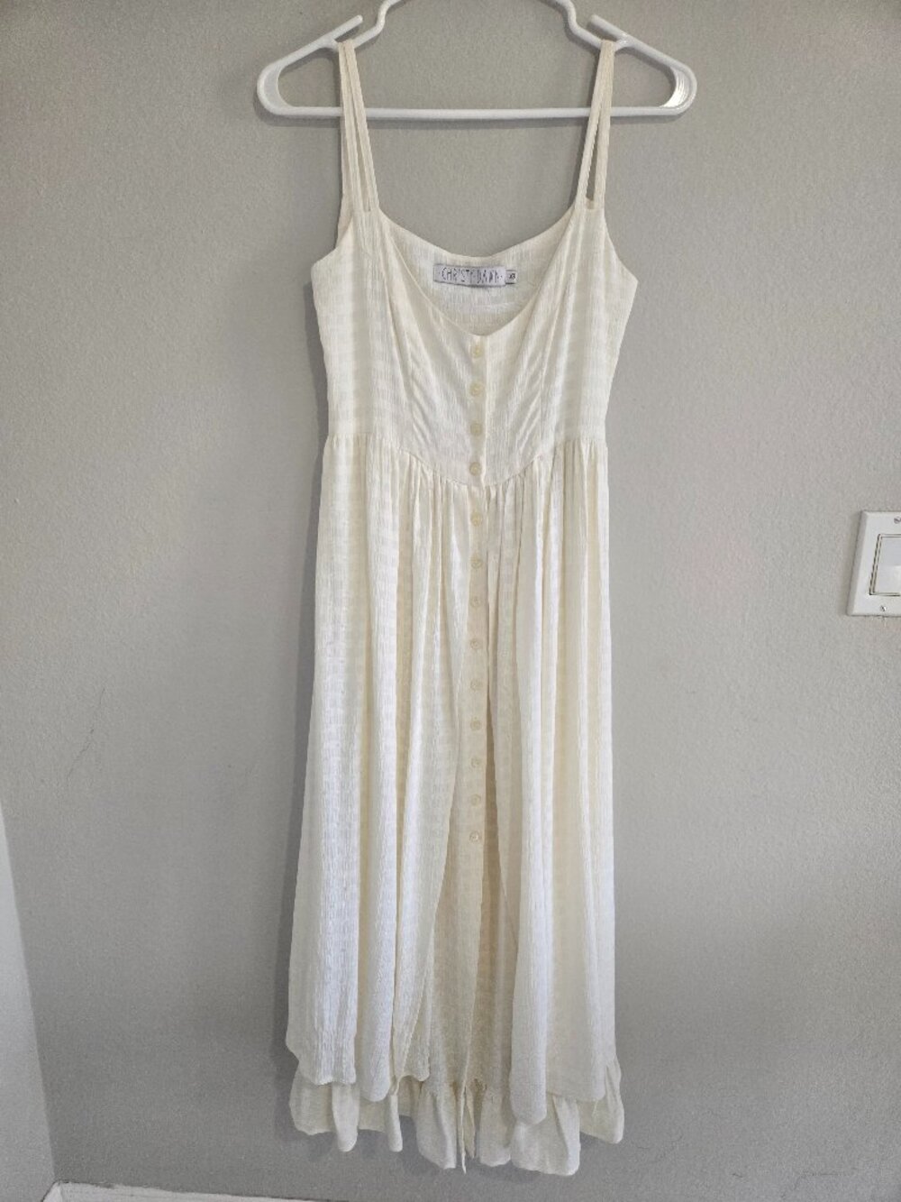 Christy Dawn "The Nicks" Dress in Ivory/Cream Ruffle Midi size XS Bohemian - Picture 1 of 17